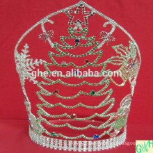 2014 Santa Claus crown,big pageant crown,tall animal tiaras for sale
